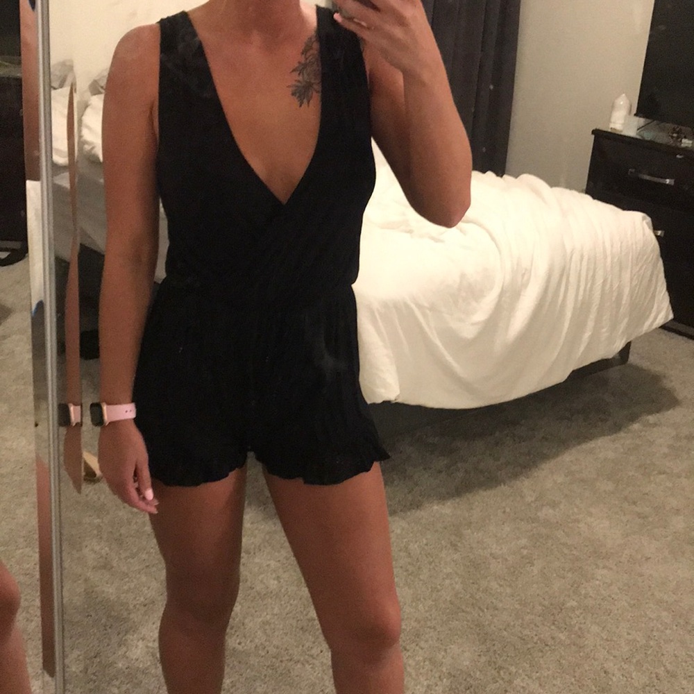 Black tank top romper